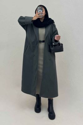 پالتو فوتر بلند مج پاکتی همیسا