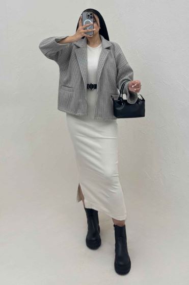 کت فوتر زنجیری آستردار جیب فیلتو 