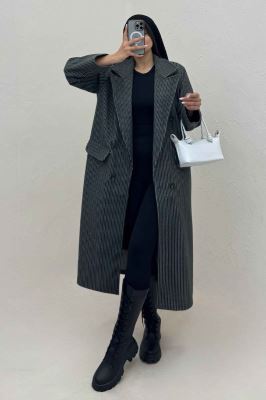 پالتو بلند فوتر زنجیری آستردار