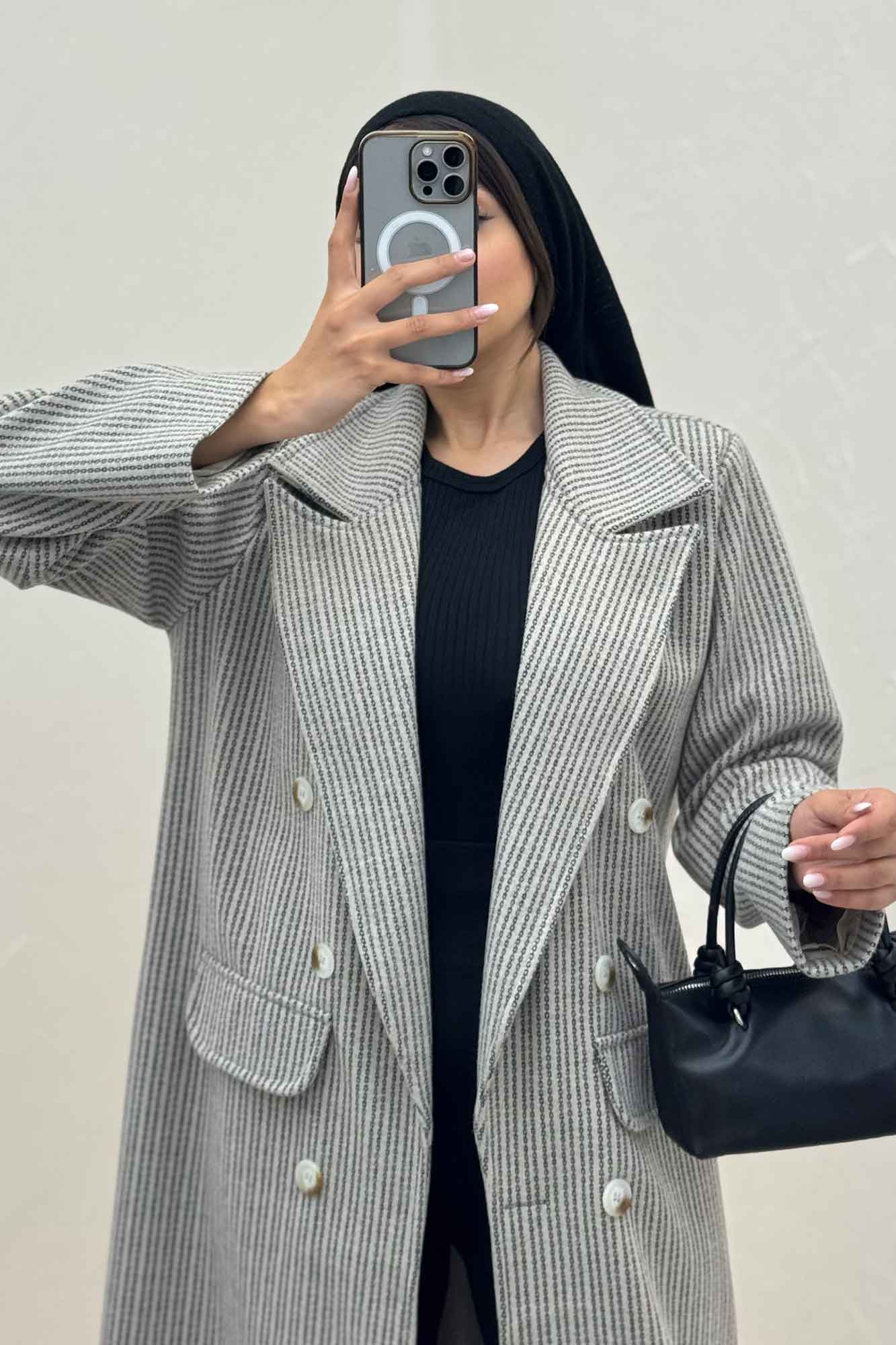 پالتو بلند فوتر زنجیری آستردار