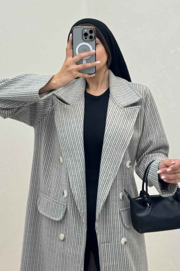 پالتو بلند فوتر زنجیری آستردار