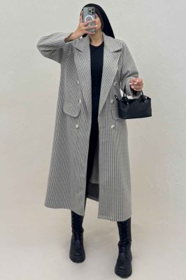 پالتو بلند فوتر زنجیری آستردار