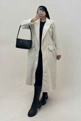 پالتو بلند فوتر کجراه آستردار