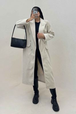 پالتو بلند فوتر کجراه آستردار