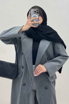 پالتو بلند فوتر کجراه آستردار