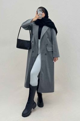 پالتو بلند فوتر کجراه آستردار