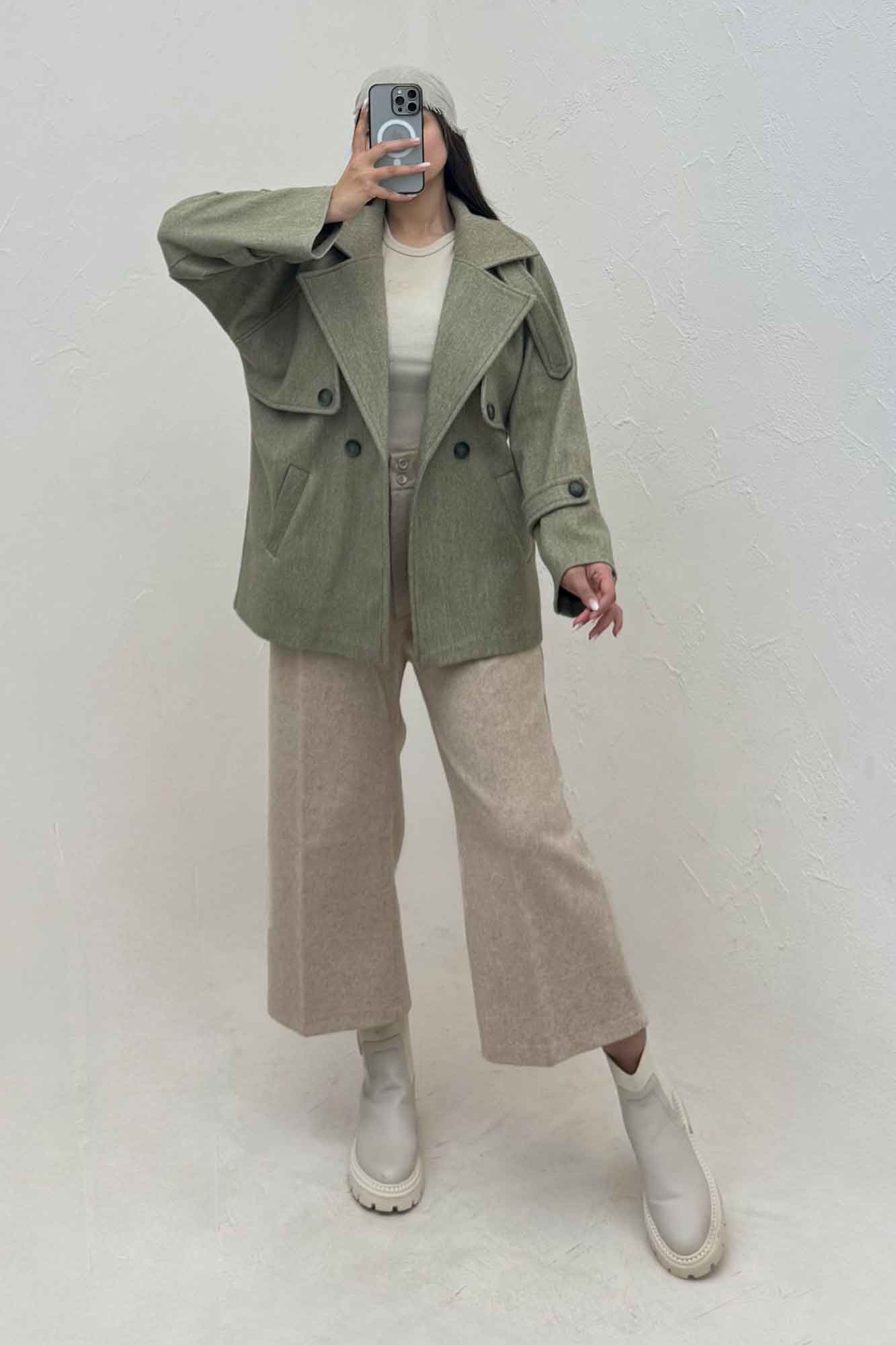 پالتو کتی فوتر یقه انگلیسی VINY