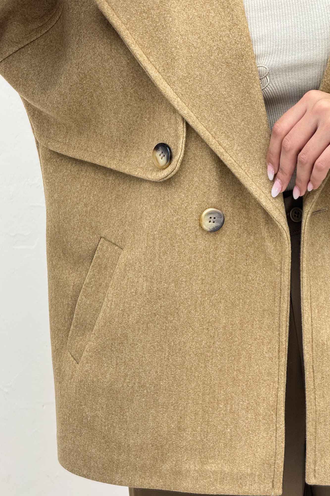 پالتو کتی فوتر یقه انگلیسی VINY