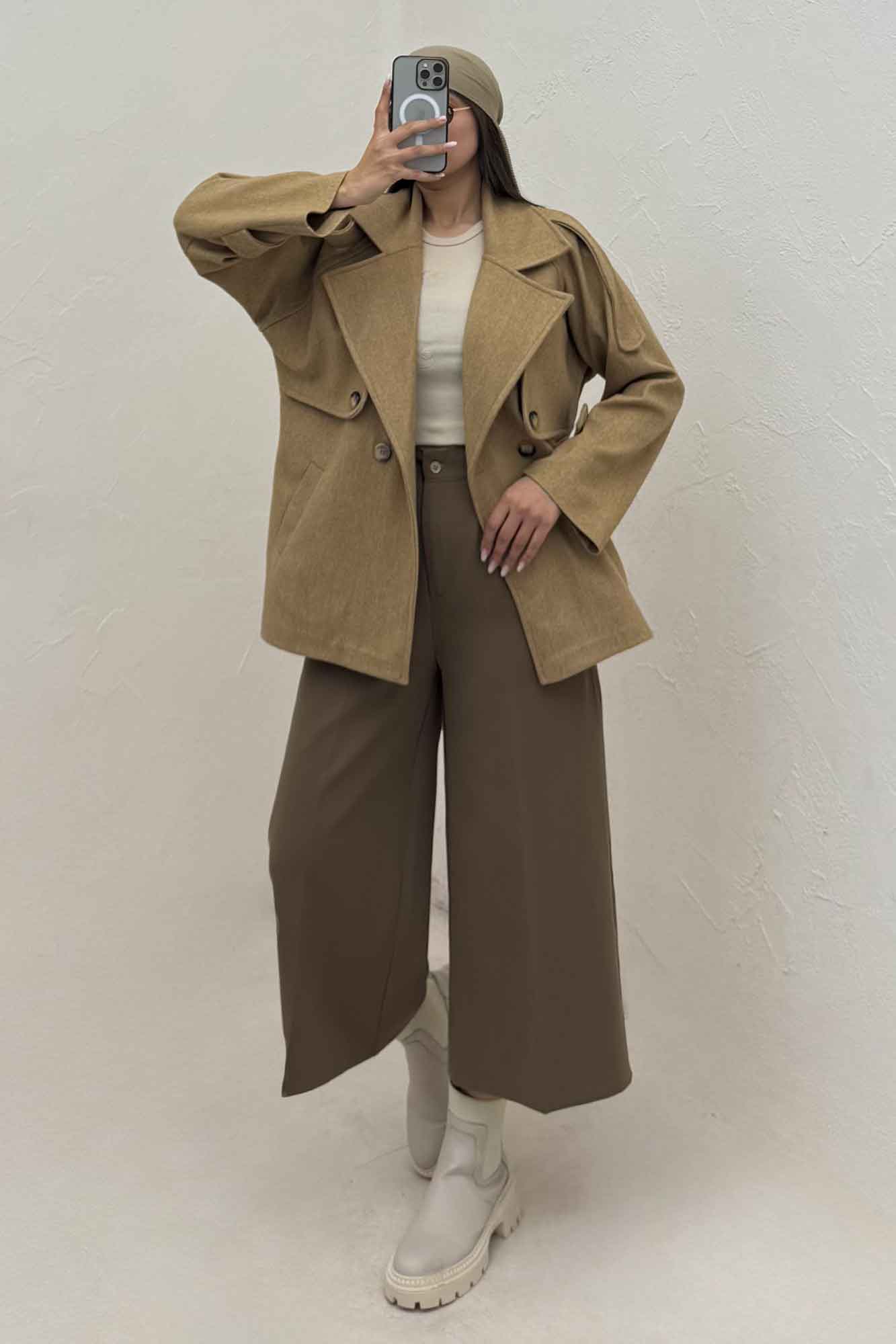 پالتو کتی فوتر یقه انگلیسی VINY