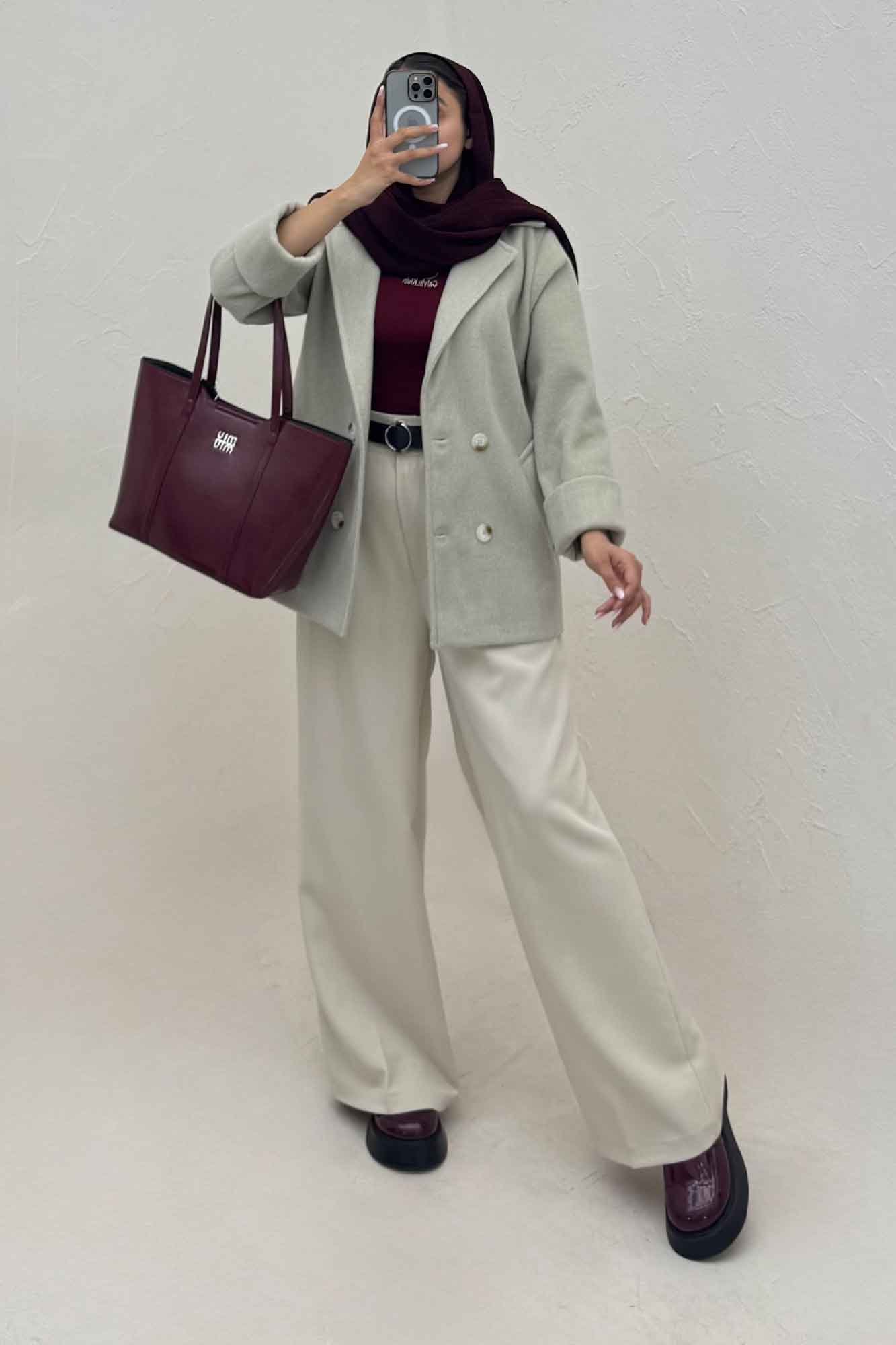 کت فوتر کشمیر چهار دکمه مچ پاکتی