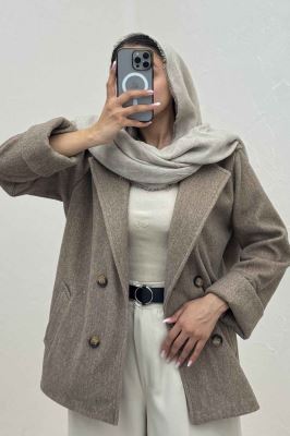 کت فوتر کشمیر چهار دکمه مچ پاکتی