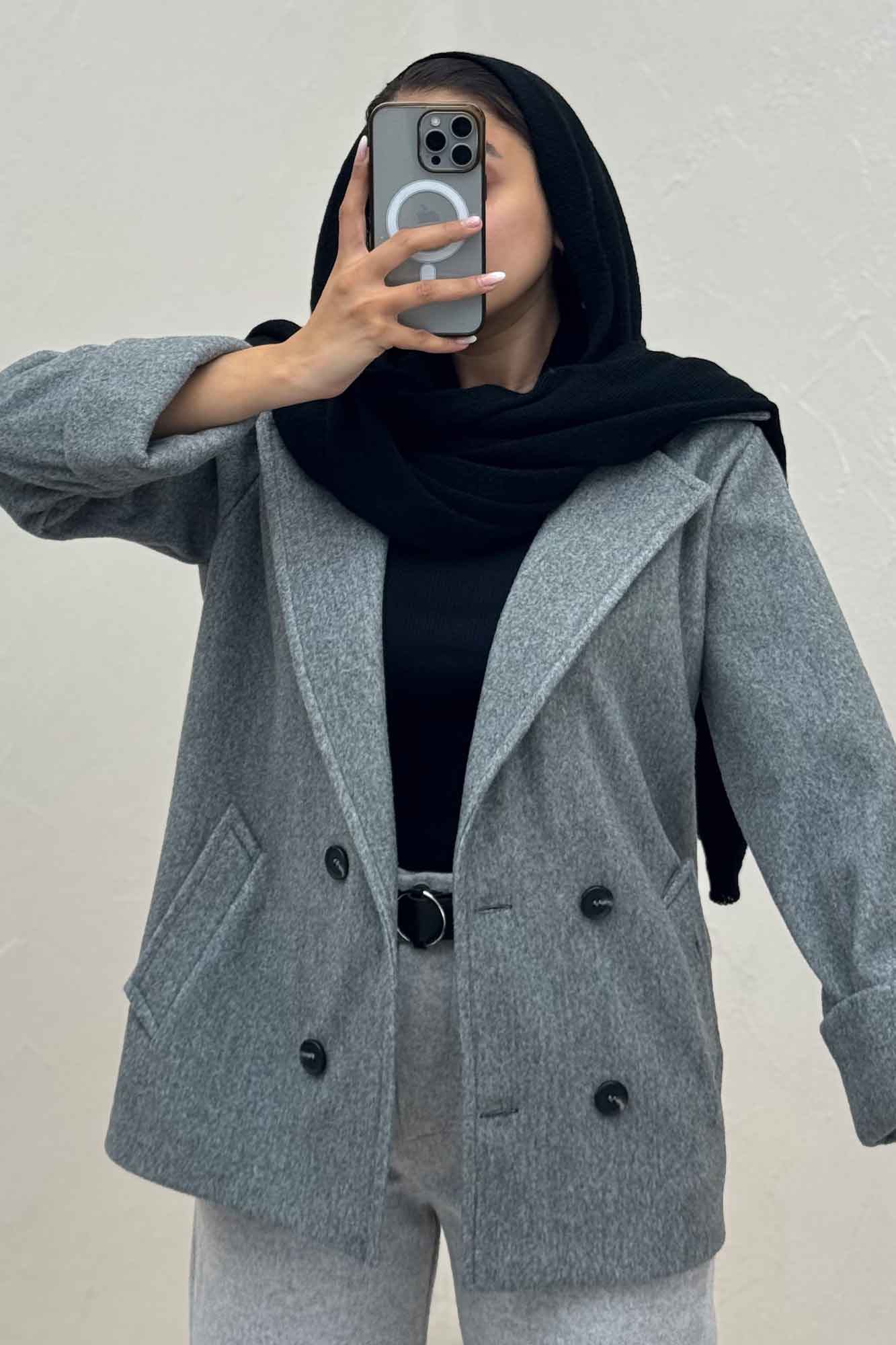 کت فوتر کشمیر چهار دکمه مچ پاکتی