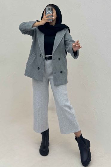 کت فوتر کشمیر چهار دکمه مچ پاکتی