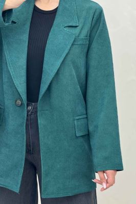 کت مخمل کبریتی آستردار لبه دوخت