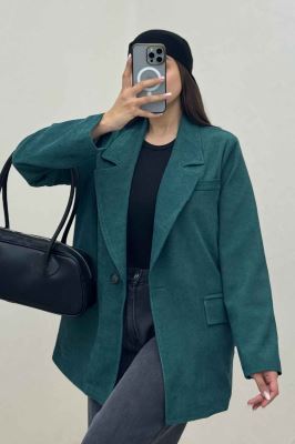 کت مخمل کبریتی آستردار لبه دوخت