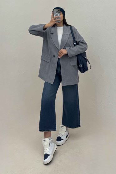 کت مخمل کبریتی آستردار لبه دوخت