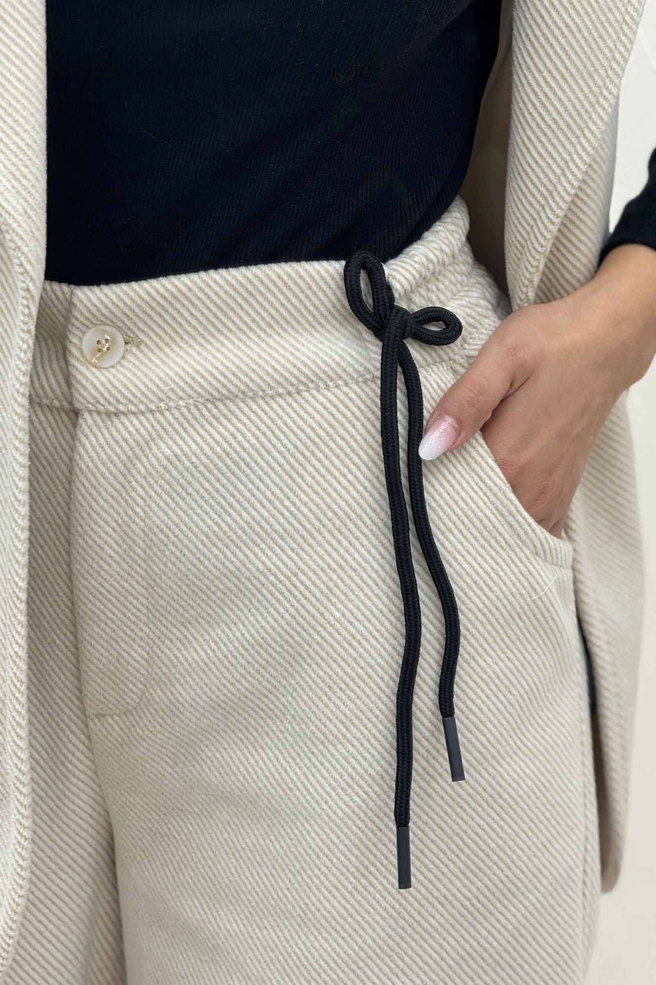 ست وست و شلوار فوتر کجراه آستردار