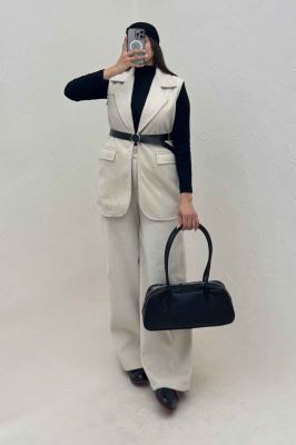 ست وست و شلوار فوتر کجراه آستردار