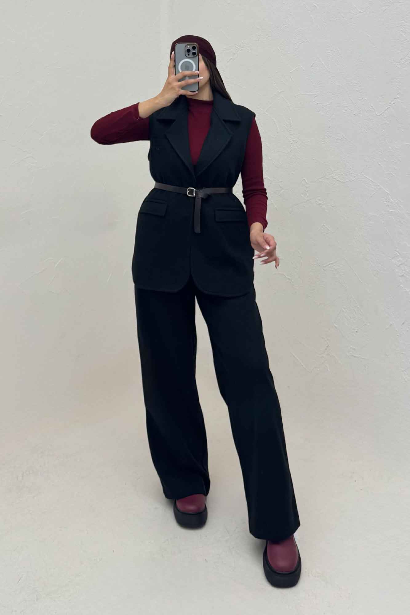 ست وست و شلوار فوتر آستردار ونورا