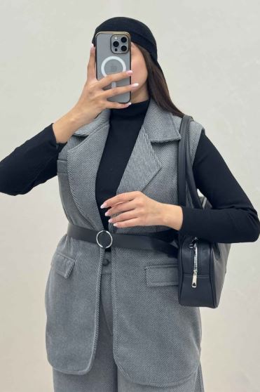 ست وست و شلوار فوتر کجراه آستردار