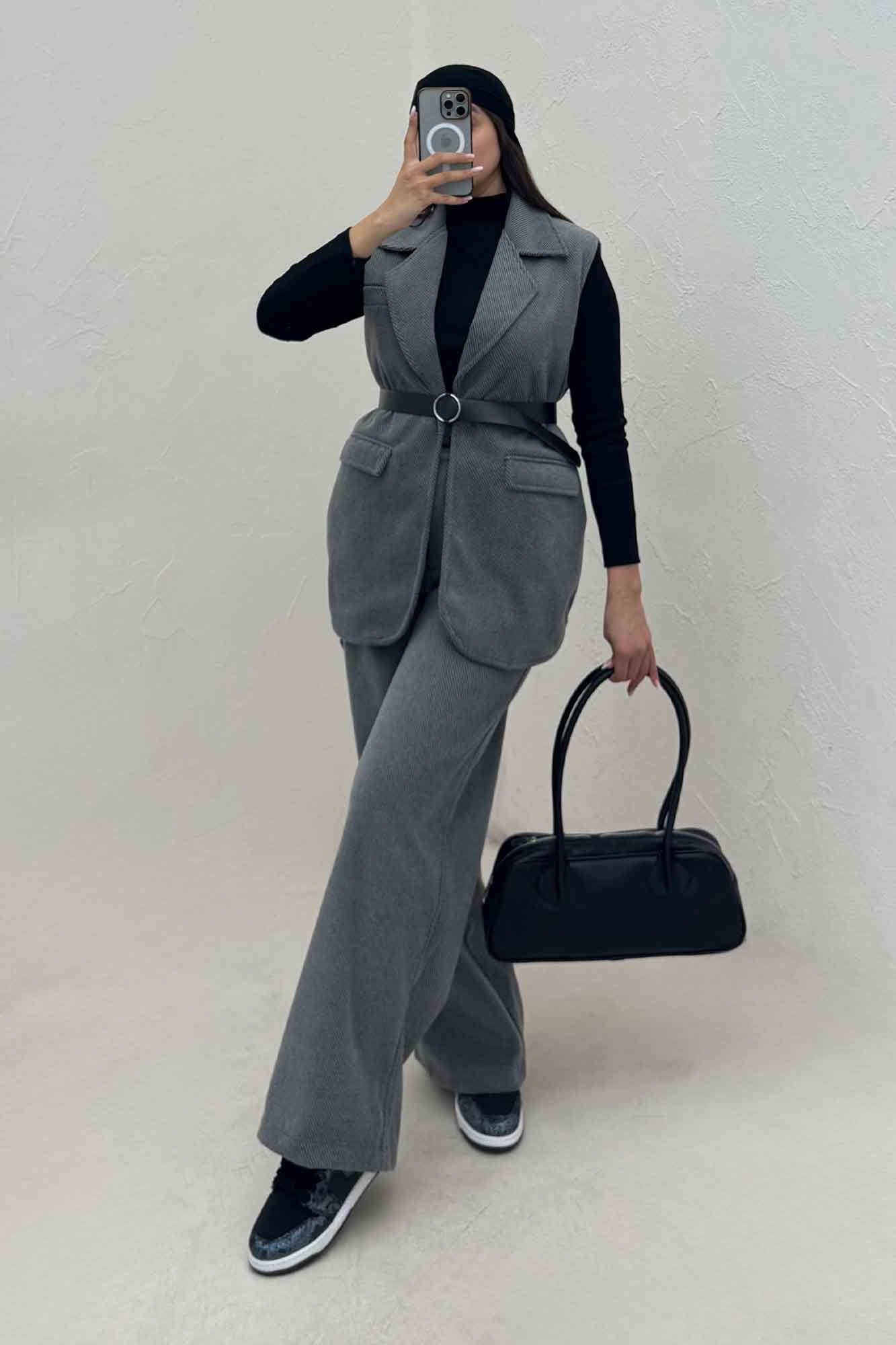 ست وست و شلوار فوتر کجراه آستردار