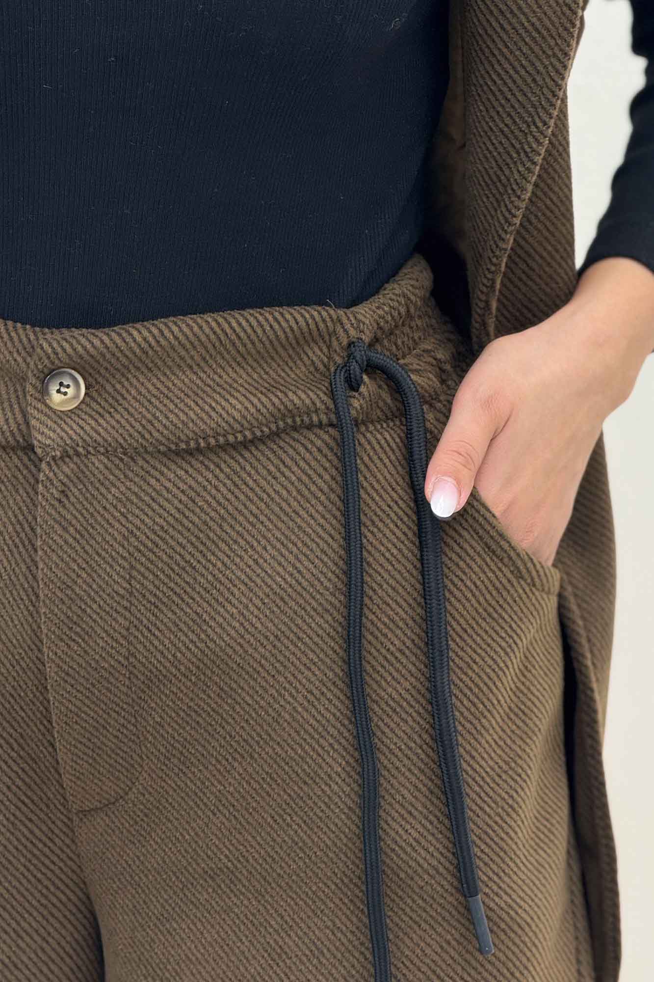 ست وست و شلوار فوتر کجراه آستردار