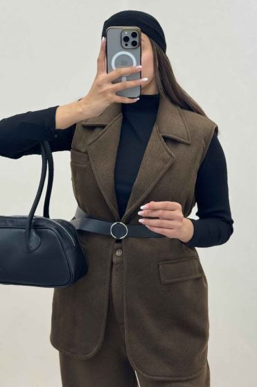 ست وست و شلوار فوتر کجراه آستردار