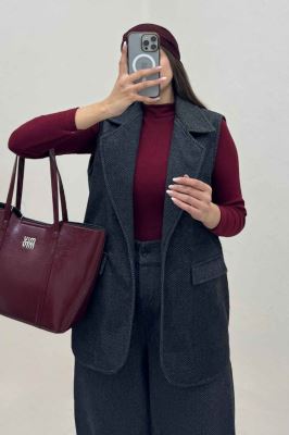 ست وست و شلوار فوتر کجراه آستردار