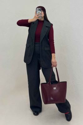 ست وست و شلوار فوتر کجراه آستردار