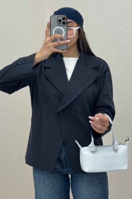 کت جیر آستردار دو دکمه پایین هفتی