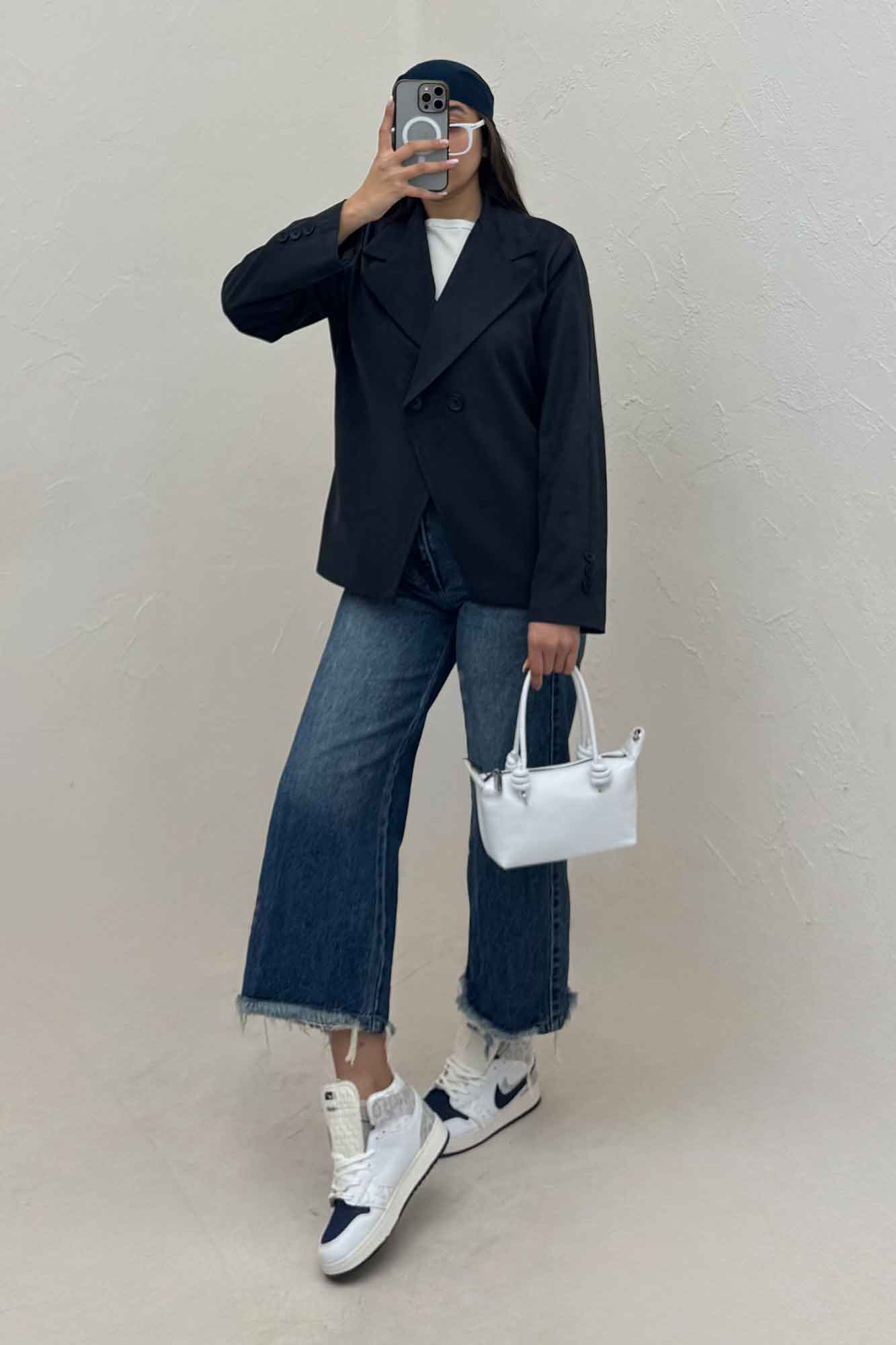 کت جیر آستردار دو دکمه پایین هفتی