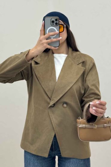 کت جیر آستردار دو دکمه پایین هفتی