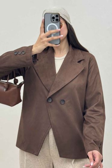 کت جیر آستردار دو دکمه پایین هفتی