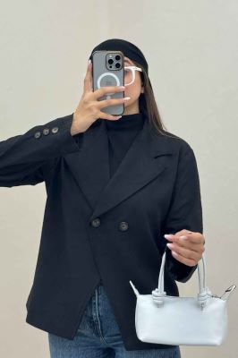 کت جیر آستردار دو دکمه پایین هفتی