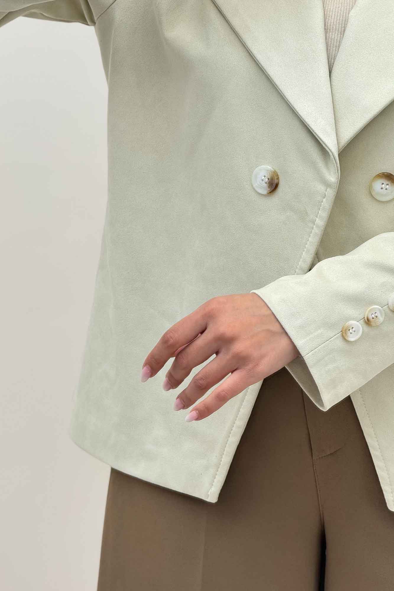 کت جیر آستردار دو دکمه پایین هفتی