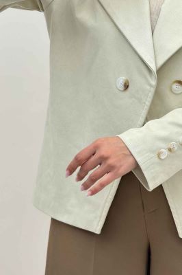 کت جیر آستردار دو دکمه پایین هفتی