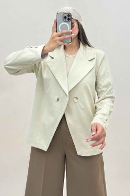 کت جیر آستردار دو دکمه پایین هفتی