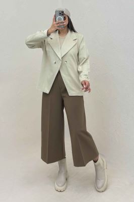 کت جیر آستردار دو دکمه پایین هفتی