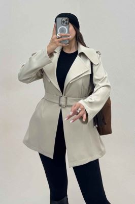 ترنچ کت سانتانا کجراه پشت چتری