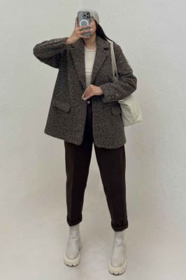 کت آستردار ویکتونا پشت چاکدار