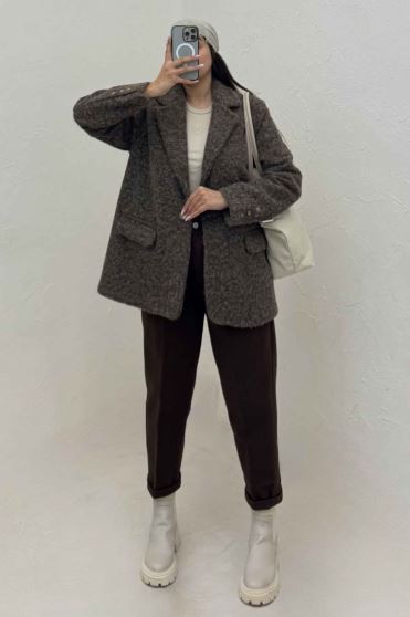 کت آستردار ویکتونا پشت چاکدار