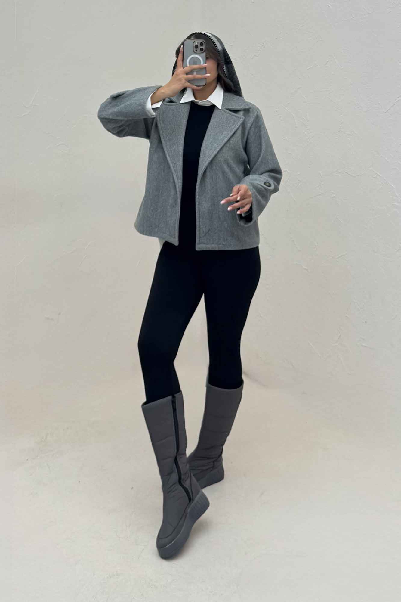 کت فوتر کشمیر یقه انگلیسی