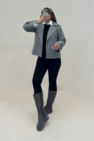 کت فوتر کشمیر یقه انگلیسی