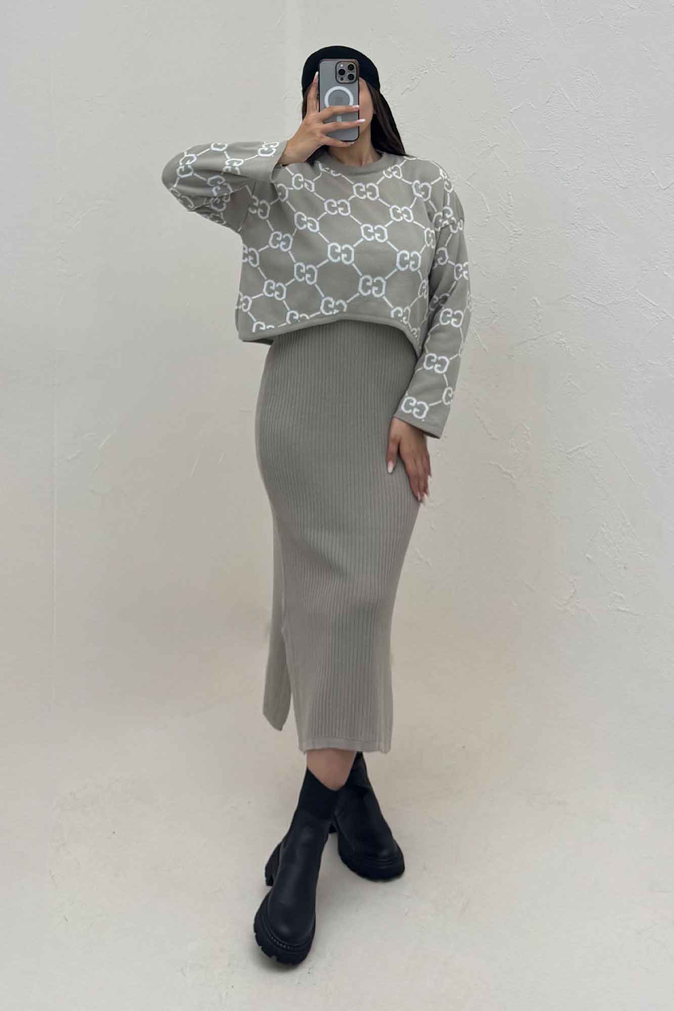 ست سارافن و رویه بافت گوچی 