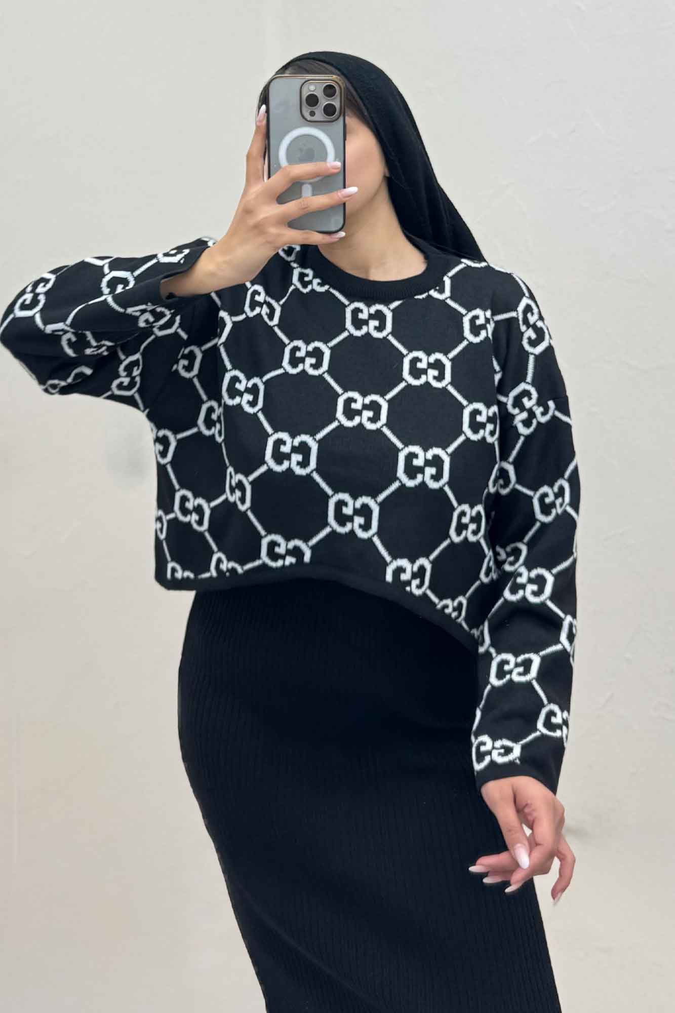 ست سارافن و رویه بافت گوچی 