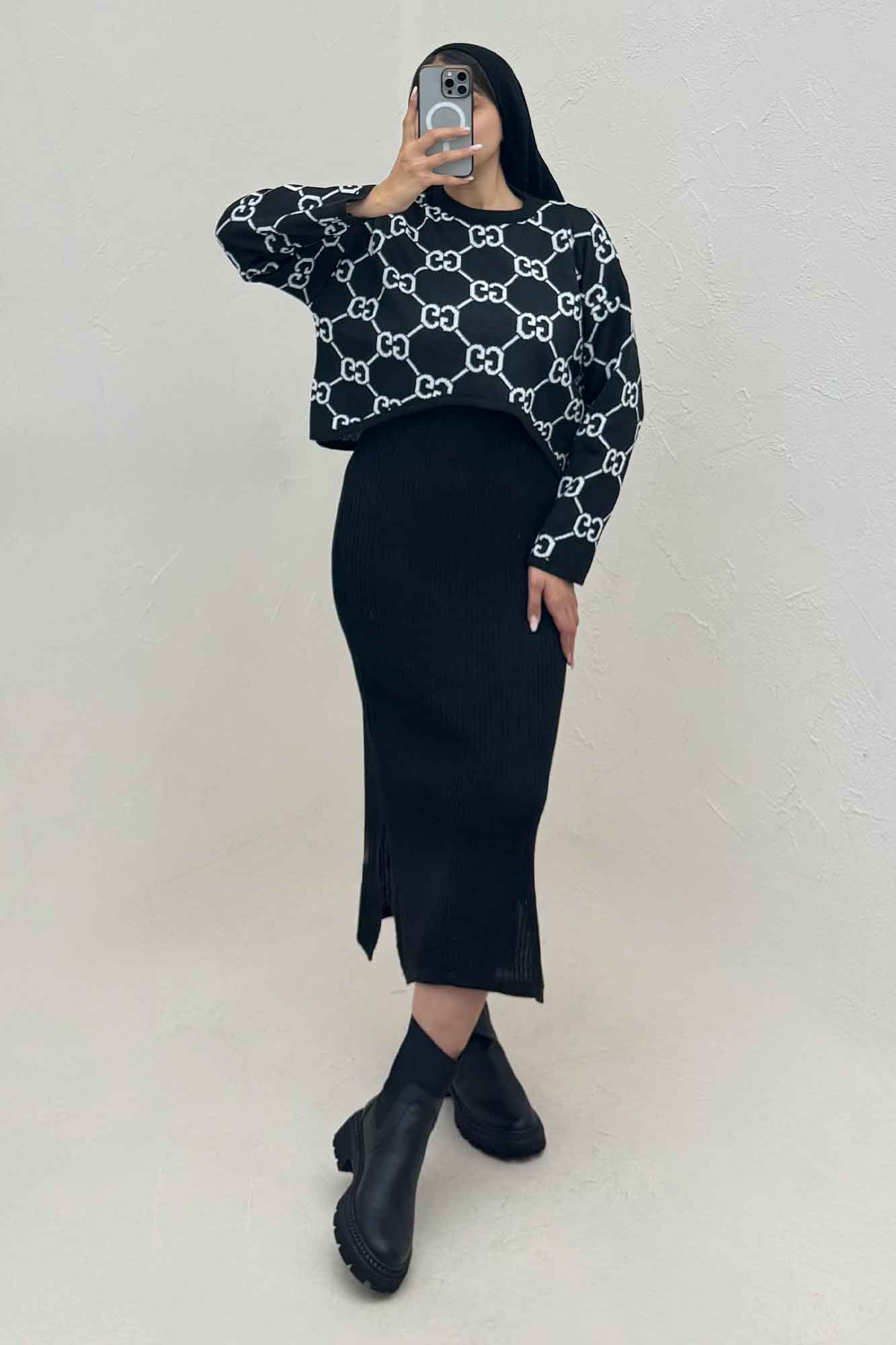 ست سارافن و رویه بافت گوچی 