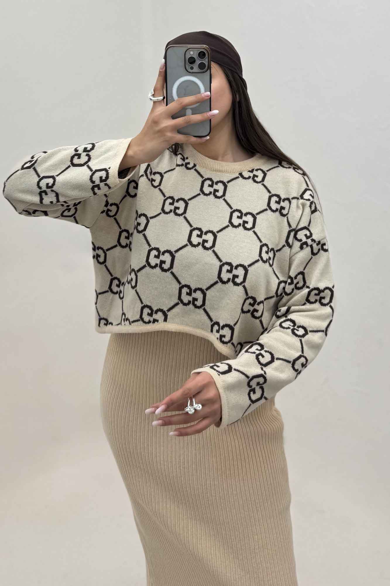 ست سارافن و رویه بافت گوچی 