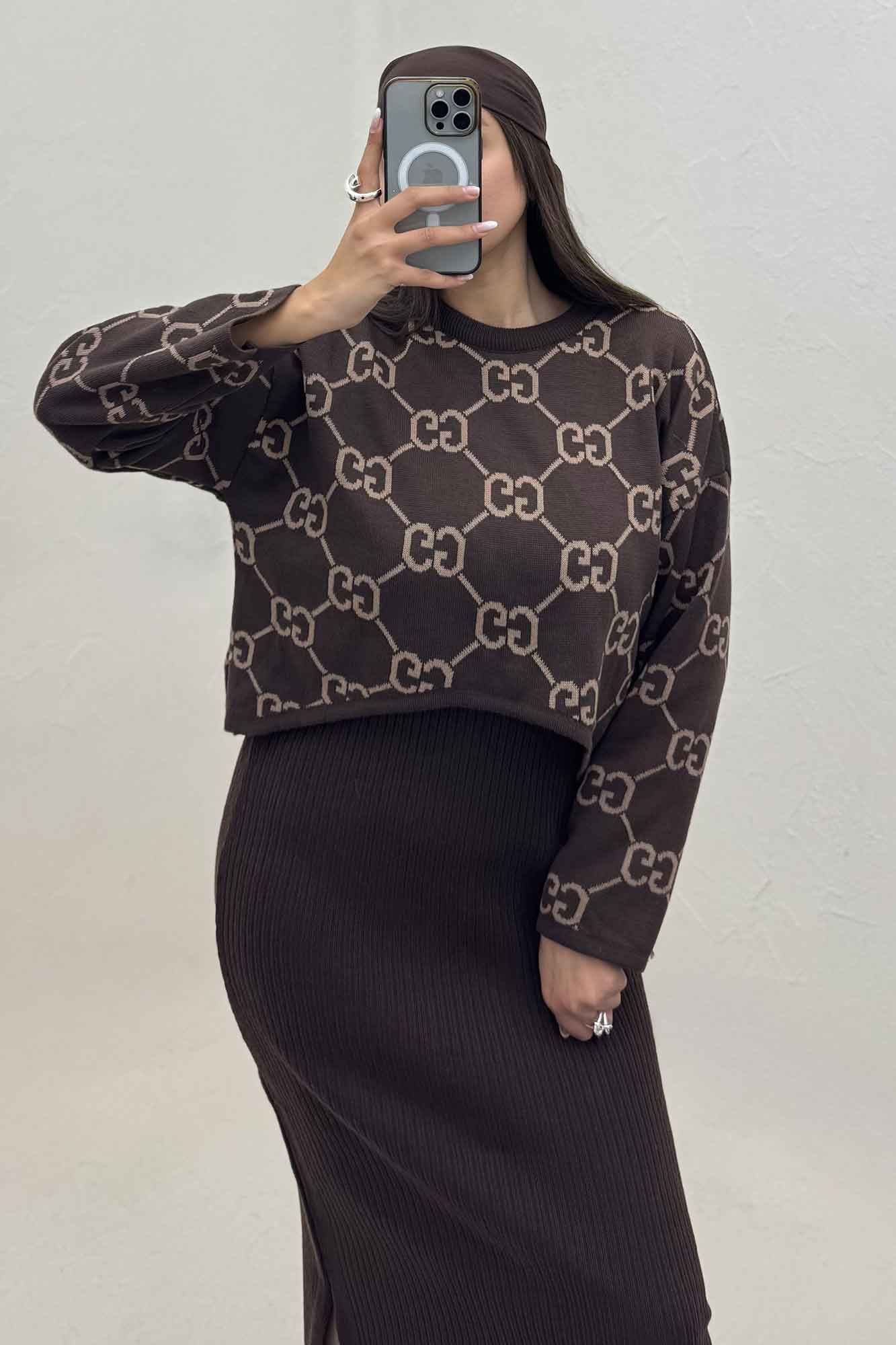 ست سارافن و رویه بافت گوچی 