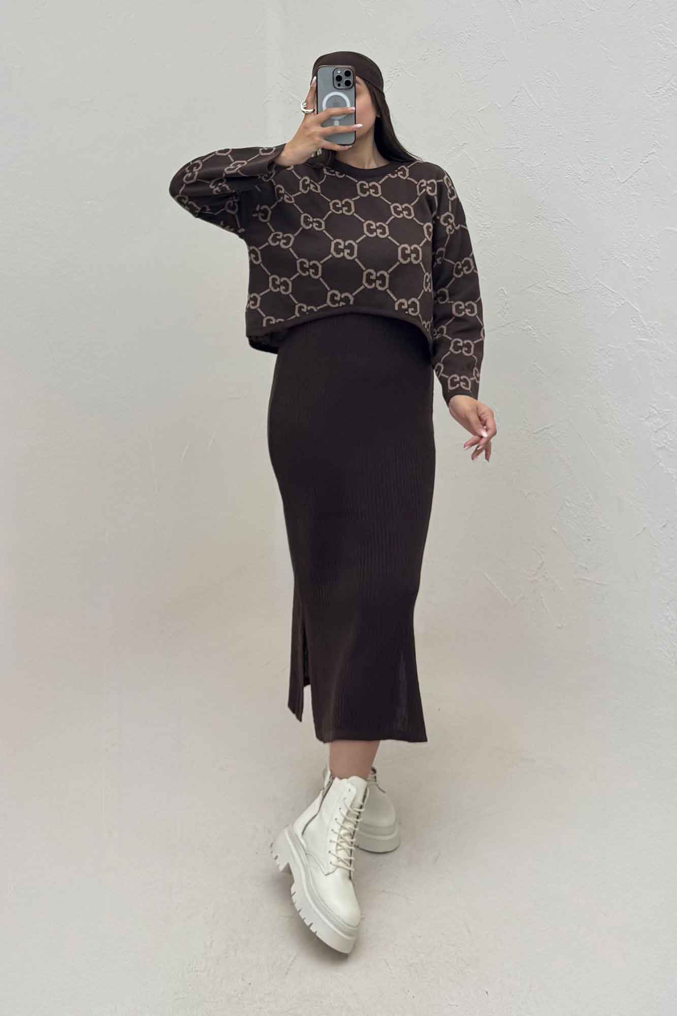 ست سارافن و رویه بافت گوچی 