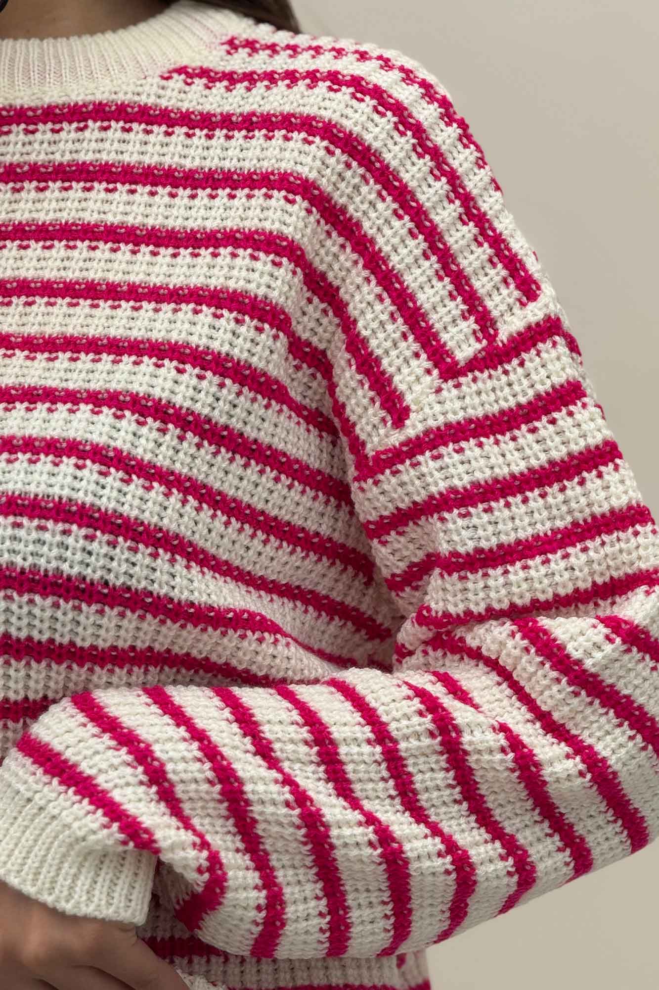 بلوز بافت راه راه کد 536